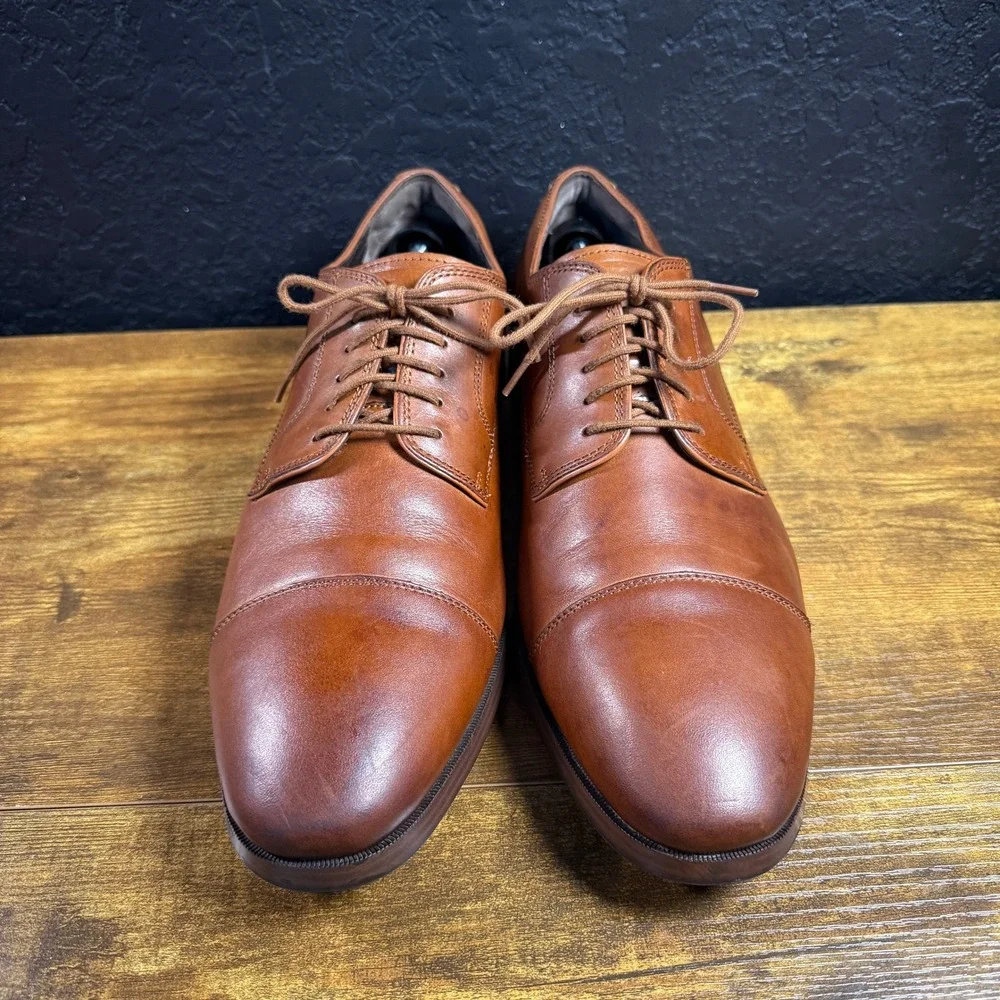Cole Haan Grand OS C23771 British Tan Leather Cap Toe Derby Mens 13M